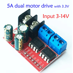 5A Dual DC Motor Drive Module Remote Control Voltage 3V-14V