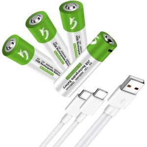 USB rechargeable battery 2600mWh 1.5V AA
