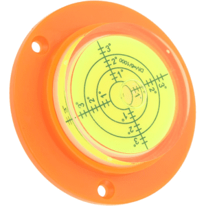 Spirit Level Round 60X15mm with orange base