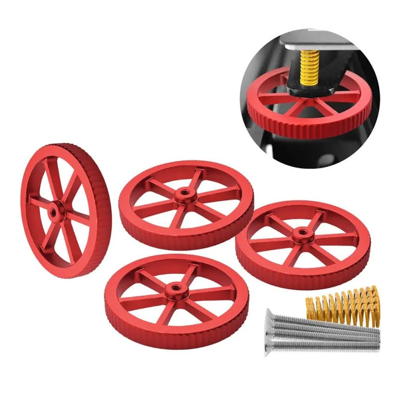 Metal leveling large nut M4-Red Color - Image 2