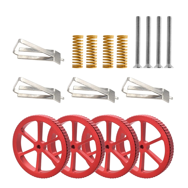 Metal leveling large nut M4-Red Color - Image 3