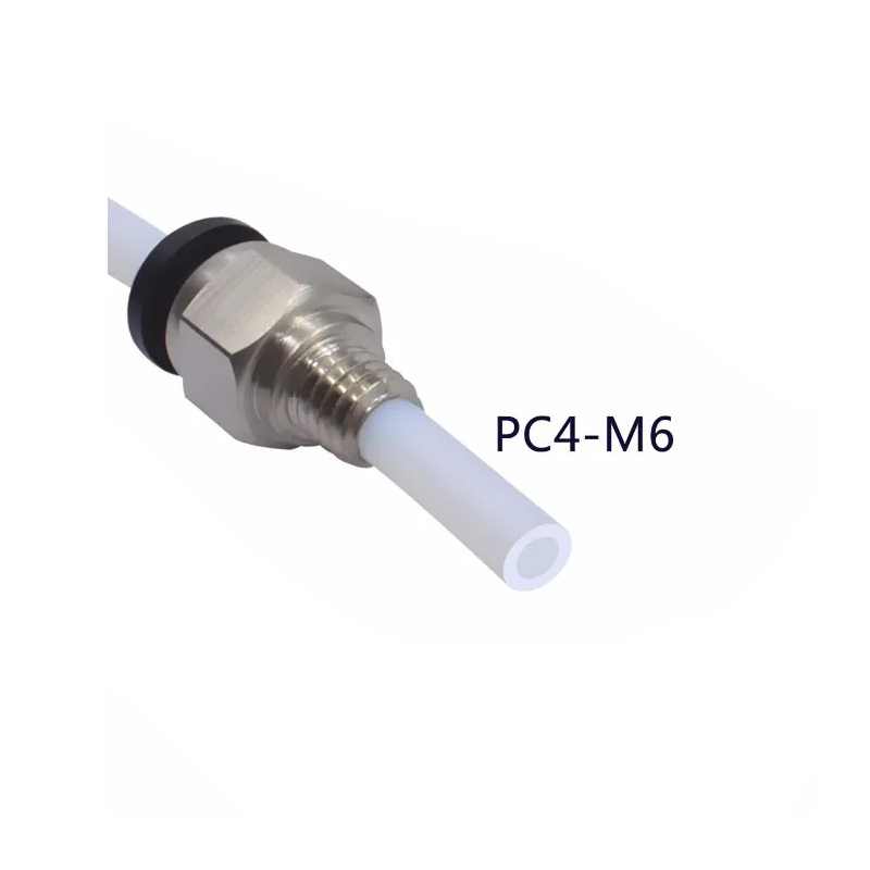 Black head remote tube quick plug M6-OD4 tube -4mm round hole
