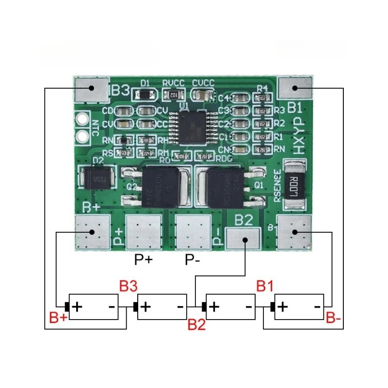 TZT BMS 4S 3.2V 8A LiFePO4 Lithium Battery Charge Protection Board - Image 5