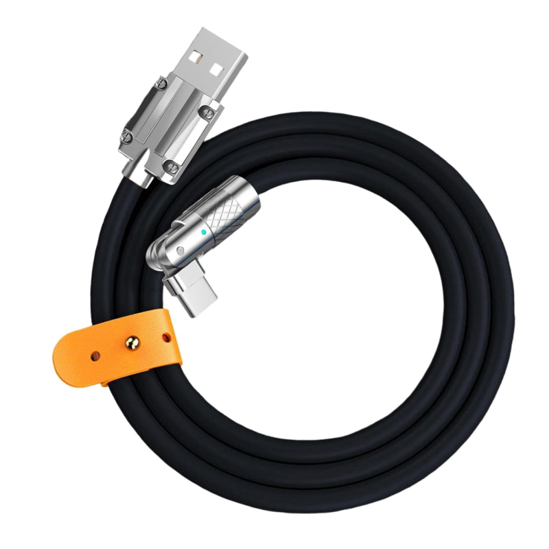 120w Black Cable Type C Twisting 1.8m