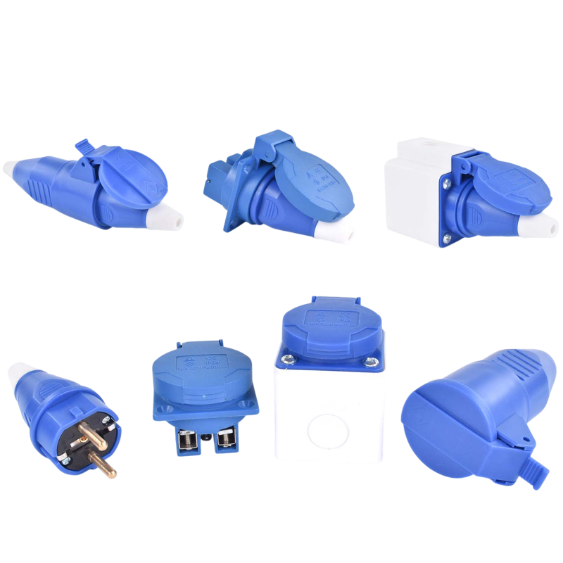 EU. Industrial Plug fly Socket 2-pin 16A plug (012) - Image 2