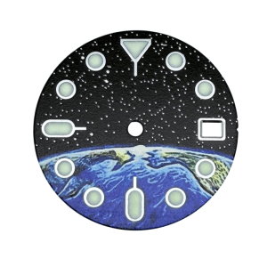 Starry Sky and Earth Watch Dial with Hands for NH35/ NH36/ 4R/ 7S