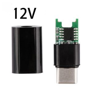 12V Trigger Type C Male USB Fast Charging Decoy Module With Black Shell 