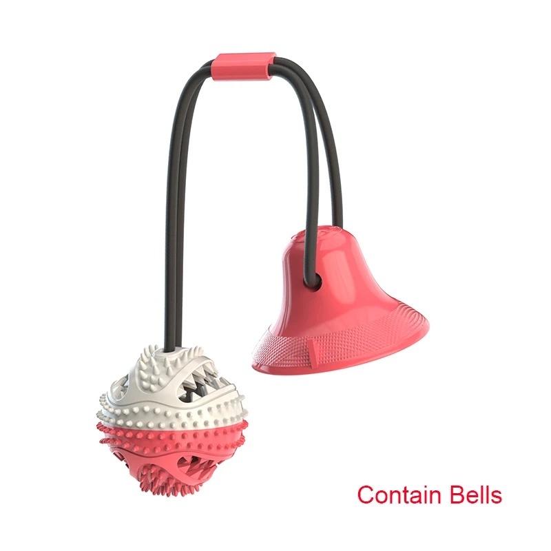 Dog Ball Suction Cup Ropes Interactive Leaking Slow Feeder Chew Toothing Clean Toy random colour - Image 2