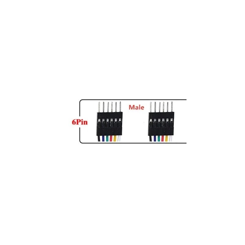 2.54MM Pitch Dupont Wire Male-Male 30cm 6Pins