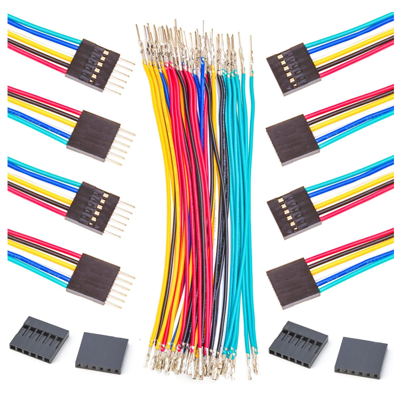 2.54MM Pitch Dupont Wire Female-Male 30cm 6Pins