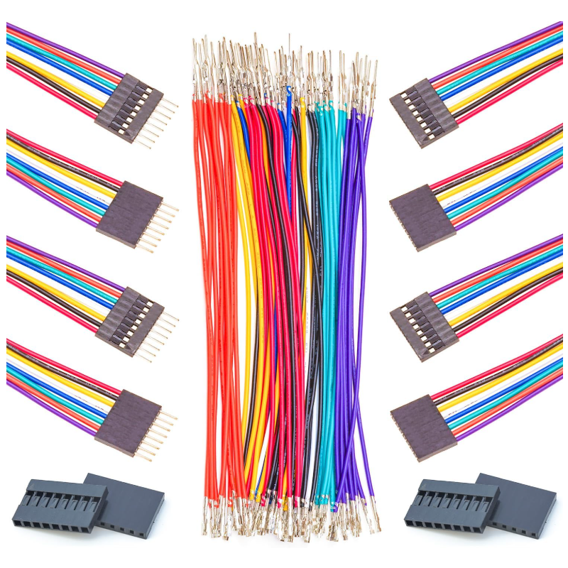 2.54MM Pitch Dupont Wire Female-Male 30cm 8Pins