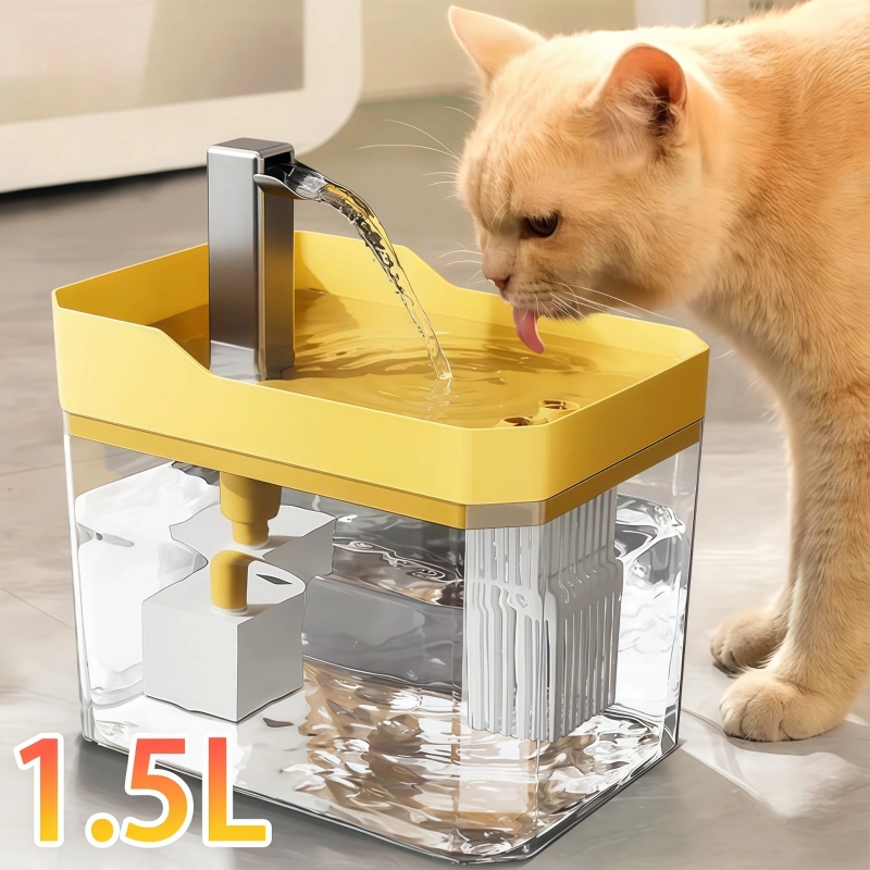 Cat Automatic Water fountain filter yellow - Image 3