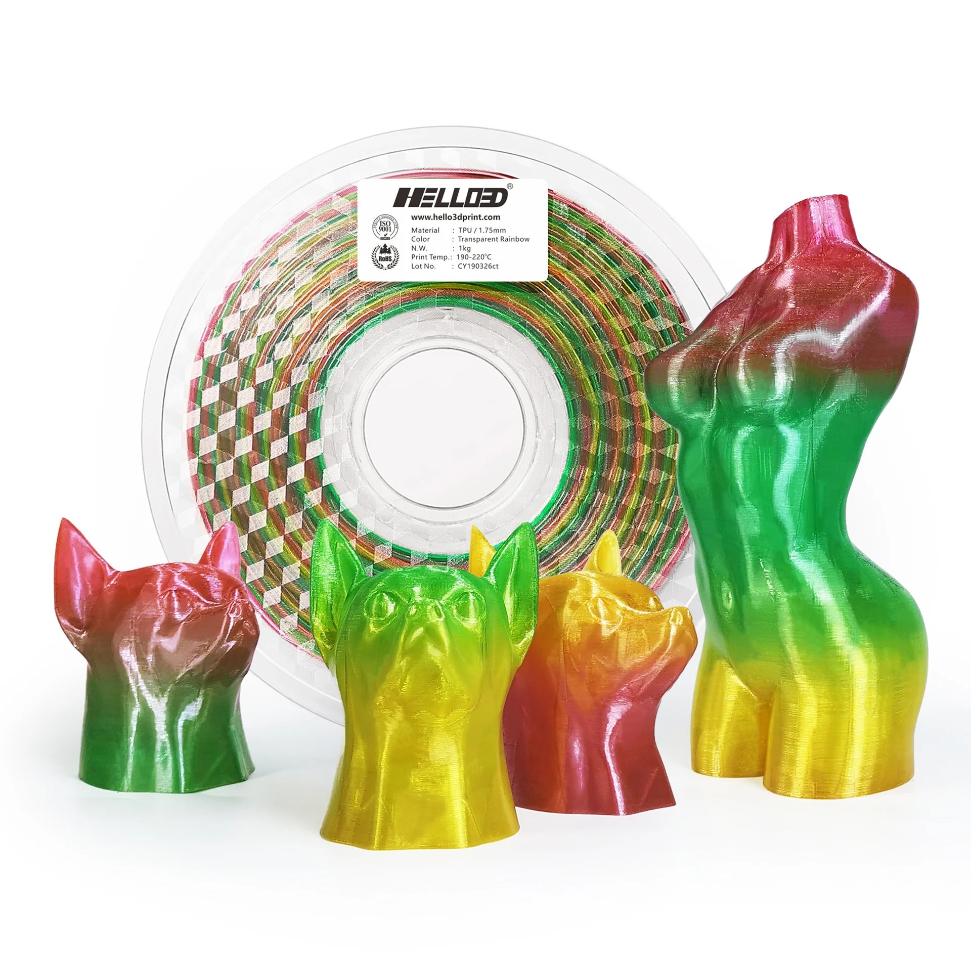 Transparent Rainbow 0.8kg TPU - Image 3